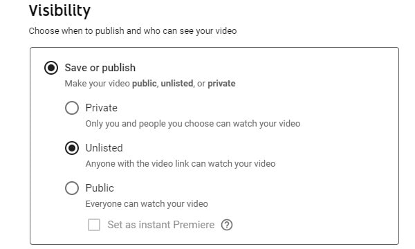 YouTube Video Visibility