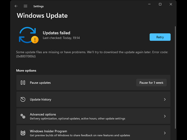 Windows 11 Updates Failed - Download Error - 0xca00a009 (SOLVED)