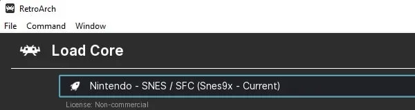Load SNES Emulator core