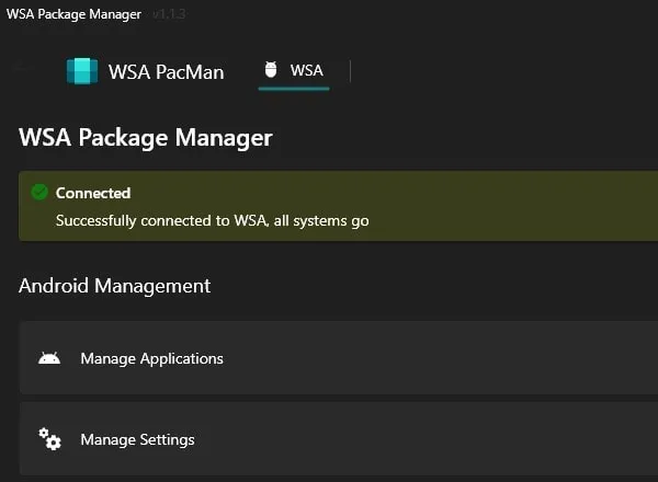 WSA Packet Manager - Sideload Android Apps on Windows 11