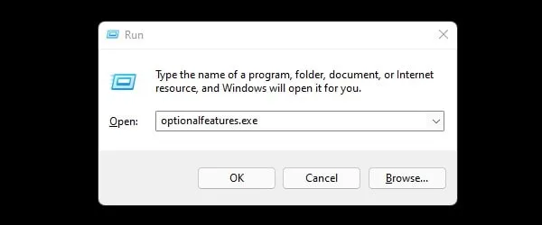 Open Windows 11 Optional Features