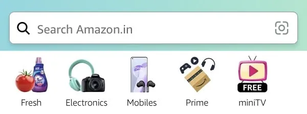 Open Amazon miniTV from Amazon Shopping App
