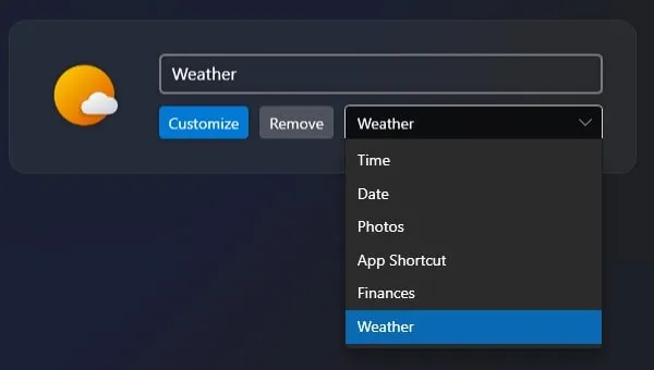 Create new Weather Widget Windows 11 Desktop