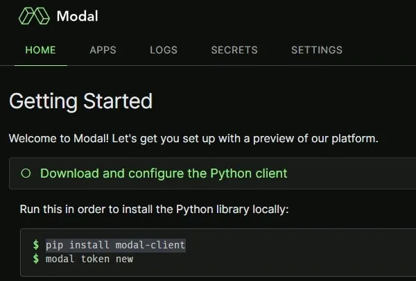 Code to Configure the Python Client