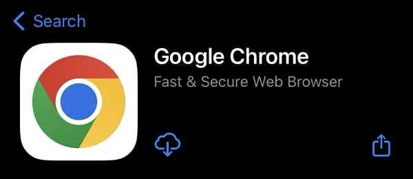 Install Google Chrome on App Store