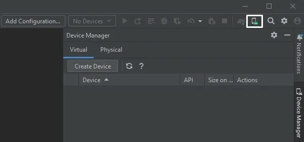 Open Device Manager Create Device