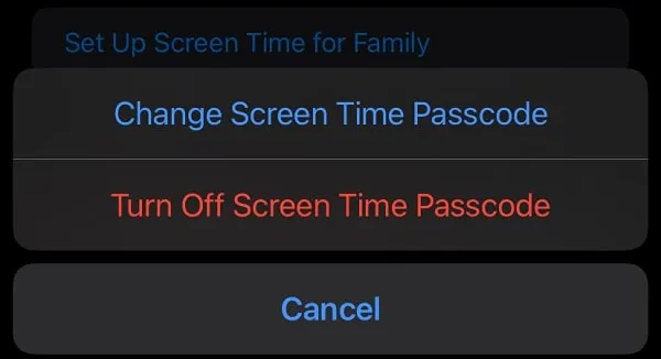 Turn Off Screen Time Passcode