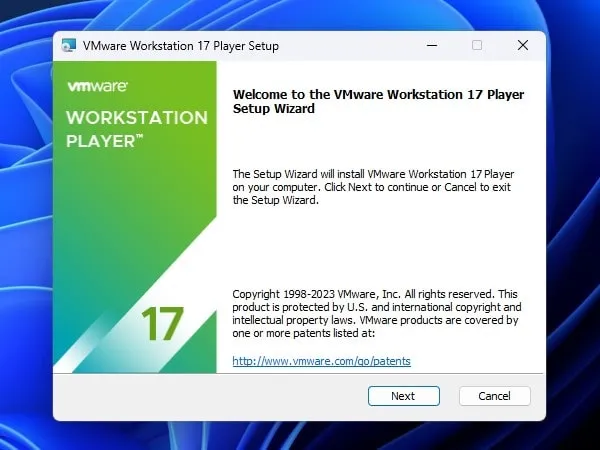 Install VMware Workstation Player