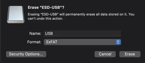Format a USB Drive on Mac