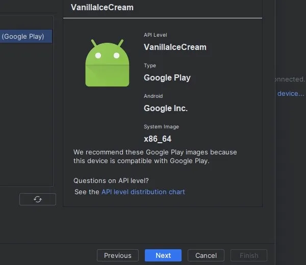 Select VanillaIceCream and click on Next